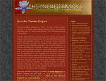 Tablet Screenshot of onenessprogram.com